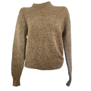 Boston Traders Mens Brown Marled Chunky Knit Wool Blend Mock Neck Sweater L